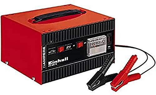 Einhell Batterie-Ladegerät CC-BC 8 (eingeb. Amperemeter, Umschalter 6/12V und Auto-/Motorradbetrieb, Stahlblechgehäuse, inkl. Ladeleitung m. Polzangen)