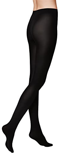 KUNERT Mystique 100, blickdichte Strumpfhose, mit druckfreiem Wohlfühlbund, schwarze Damenstrumpfhose, matt, 100 den
