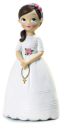 Mopec Figur Mädchen Kommunion mit Rosenkranz, 16,5 cm