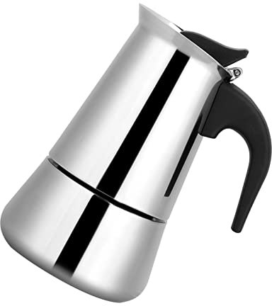 Caffettiera Portatile in Acciaio Inossidabile 100ml, Macchinetta per Caffè Espresso per Casa e Escursionismo