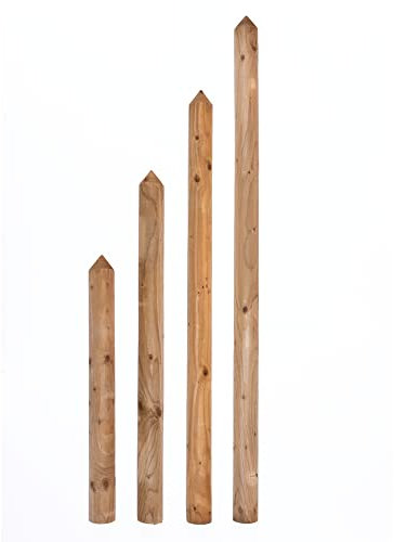 Gartenwelt Riegelsberger Zaunlatte Typ D gespitzt aus Kiefernholz imprägniert Ø40 mm Höhe 80 cm