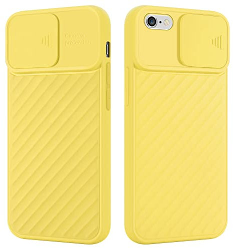 Cadorabo Hülle kompatibel mit Apple iPhone 6 Plus / 6S Plus Schutzhülle TPU Silikon Case mit Kameraschutz Slim Kratzfest Weiche Gummi mit Rundumschutz Case Hülle für iPhone 6 Plus / 6S Plus in Gelb