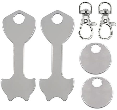 XPOOP 2 Set Shopping Trolley Release Keys, Stainless Steel Removable Shopping Trolley Tokens, Shopping Trolley Removers, Removable Shopping Trolley Chips, Shopping Cart Tokens