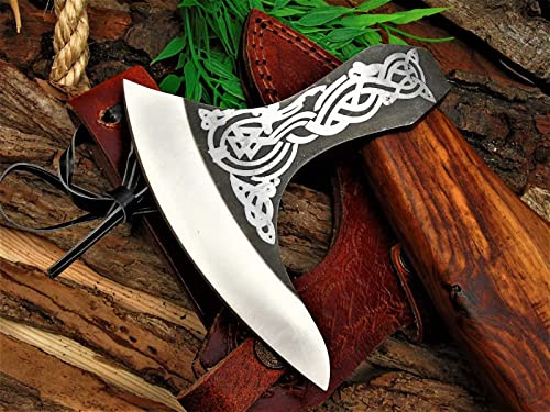 Custom Steel VIKING AXE,Axt High Carbon Stahl mit Scheide Wikinger MAQ2622, Schwarz
