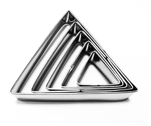 Lchen Dreieckige Ausstechformen, 5 Stück, Edelstahl, Ausstechformen, Kuchendekoration, Backformen-Set (Dreieck)