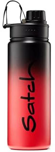 satch Trinkflasche aus Edelstahl BPA-frei 0,5l, Auslaufsicher und Kohlensäure geeignet, für Heiße und Kalte Getränke Black Graffiti - Rot