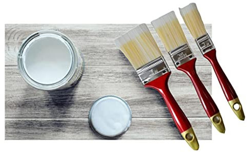 Kit Pennelli pittura impregnante Pennello x vernice smalto bianco per verniciare mobili legno ferro sintetici