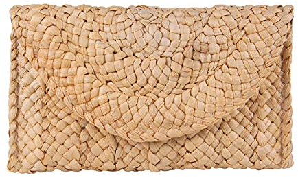 Fecialy Sacs à main en paille Sacs à main en paille pour femmes Sacs à main enveloppants et tissés Sacs de plage d'été