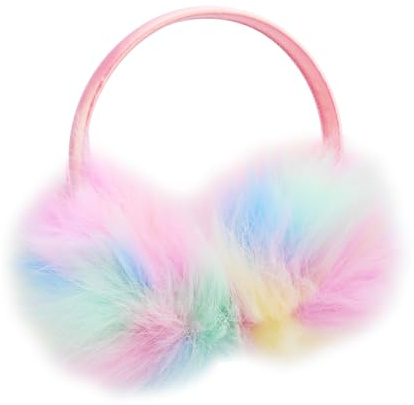 TSLBW Winter Ohrenschützer Flauschige Ohrenschützer für Frauen Männer Mädchen Plüsch Ohrenschützer Weicher Samt Ohrenschützer Winter Ohrenwärmer für Kinder Ohrenwärmer Schutz vor Wind (Rosa)