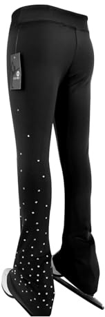 LIUHUO Eiskunstlaufhose für Mädchen, atmungsaktiv, elastisch, bequem