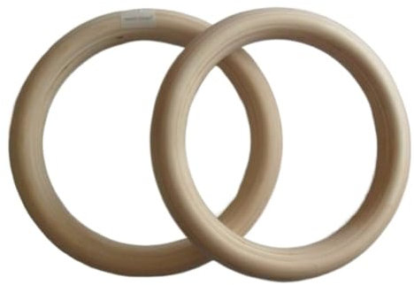 ETomey Turnringe 2 Teile/Paare Holz Holzring; Tragbare Gymnastik Ringe Gym Schulter Stärke Home Fitness Trainingsgeräte Ringe Turnen