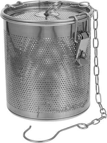HOLIDYOYO Panier à Saumure Inox 12x13 Cm Passoire à Épices Acier Inoxydable Mailles Fines Détachable Infuseur Pour Soupe Braisée Et Infusions