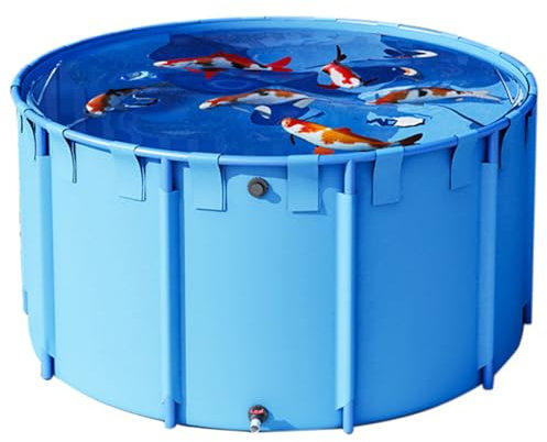 PVC-Plane für Teiche, oberirdischer Pool, Plane für Aquarien und Fischteiche, runder Verdickungspool mit Ablassventil, große Außenplane (1,2 x 1 m)