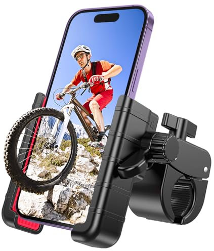 Bike Phone Mount Holder - Camera Friendly, Quick Install, Anti-fall, 360° Rotation | Compatible with iPhone & Android Smartphones (4.5-7.0 inches) | Perfect for Mountain Biking, Scooters & Dirt Bikes