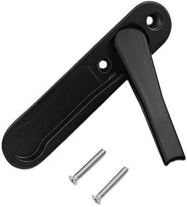 QIUSHIBO Window Handles White/Black Zinc Alloy Hidden Window Handle Windows Hardware Accessories Screen Handle With Stainless Steel Screws Window Handles For Upvc Windows(Black)