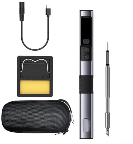 Feegow Lötkolbenstation, HS-02A Smart Lötkolben Löt-Nacharbeitsstation Set, 100W Lötstation Lötstift, Thermostatsteuerung