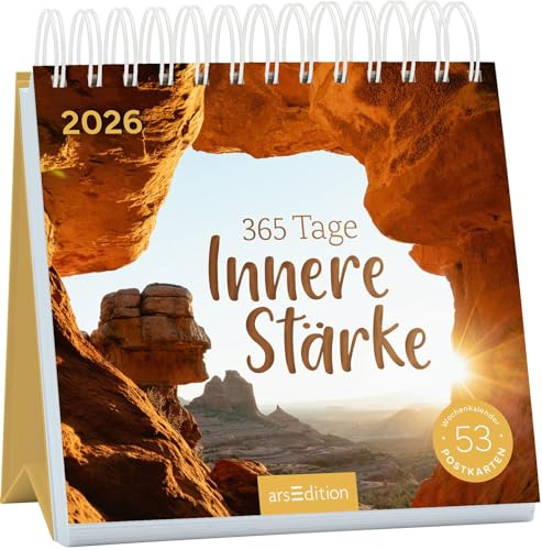 Postkartenkalender 365 Tage Innere Stärke 2026: Wochenkalender 2026, 53 Postkarten für mehr Resilienz