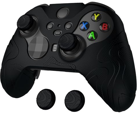 PlayVital Coque Manette pour Xbox Elite Series 2 Core avec Capuchon Joystick,Housse Protection pour Xbox Elite 2 Controller Cover Skin Silicone-Noir,Édition Mountain Range