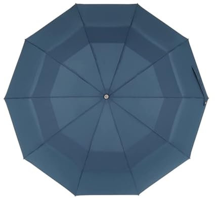 NTIYOU Folding Umbrella Folding Umbrella Rain Women Men Automatic Umbrella Windproof Double Layer 10 Ribs Golf Umbrellas Wood Handle Portable