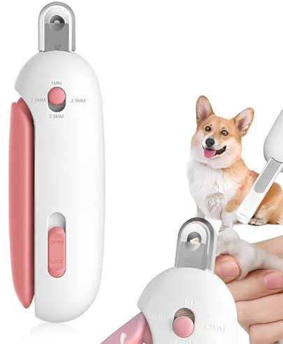 LAJUP Katze Nagelknipser, Krallenzange Für Hunde Und Katzen, Edelstahl Katzennagelknipser, Katzennagelschneider, Katzen Krallenschneider, Krallenschere Katzen Mit Nagelfeile Und Schutz