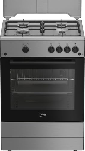 FBG62010DX - Cucina a gas con forno a gas, n° fuochi, 60x60 cm, colore inox/nero