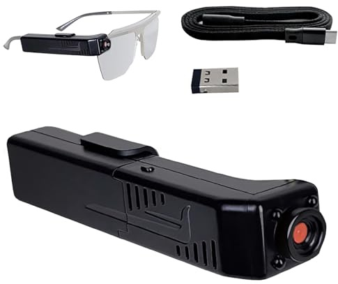 SNBGRYE Occhiali Con Fotocamera 64g, Occhiali Per Riprese Video 1080P, Supportano Video/Foto/Registrazione/Condivisione Remota, Per Sport All'Aria Aperta (Occhiali Non Inclusi)