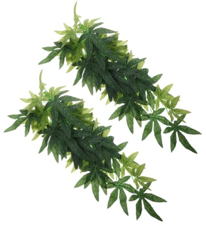 TOYANDONA 2pièces Décoration De Réservoir De Lézard Plantes pour Reptiles Décoration De Terrarium Plantes Décoratives Plantes Suspendues Escalade pour Terrarium De Cage Accessoires