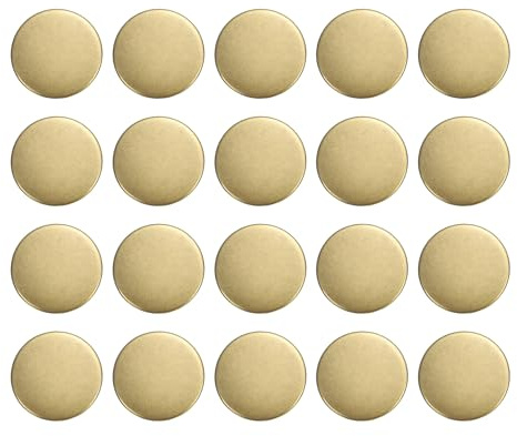 QUARKZMAN 20 runda metallknappar 20 mm mässingssömknappar för ersättning för kavaj kostymer kläder dekoration gör-det-själv-tillbehör, brons