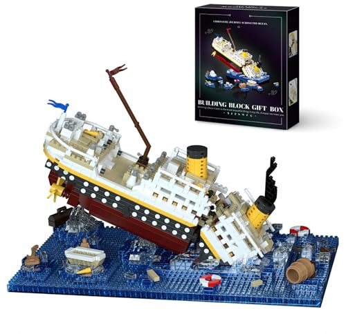 CIJINAY Titanic Bausteinset – Präzises 3D-Model des Legendären Ozeanliners – 2383 Klemmbausteine – Sammleritem für Erwachsene & History-Liebhaber – Einzigartiges Geschenk (3123)