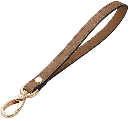 Mirweon Dragonne de poignet en cuir pour homme et femme - Dragonne de rechange pour portefeuille, sac à main, pochette, téléphone portable, badge d'identité, porte-clés
