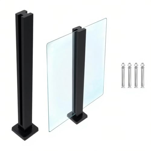 Moderno kit de barandilla de cristal para balcones interiores y exteriores, elegante sistema de balaustrada de seguridad para hogares contemporáneos