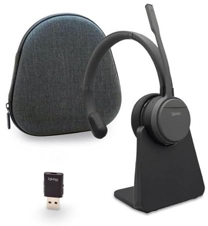 2globes Hybrid X.5 Mono ANC DECT & Bluetooth Headset – Mono On-Ear, 150 m Reichweite, USB-A Adapter, inkl. Ladestation & Hard Case