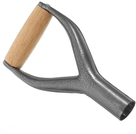 Didiseaon Pala a Mano Manico Ergonomico in Metallo a Y, Ricambio per Manico di Pala da Giardino, per Rimozione Neve e Lavori di Giardinaggio