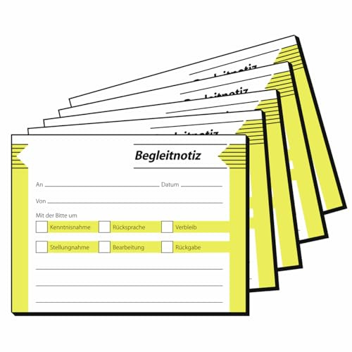 SIGEL HF142/5 Haftnotiz Begleitnotiz 100 x 75 mm, 5 Stück á 50 Blatt, Mittel
