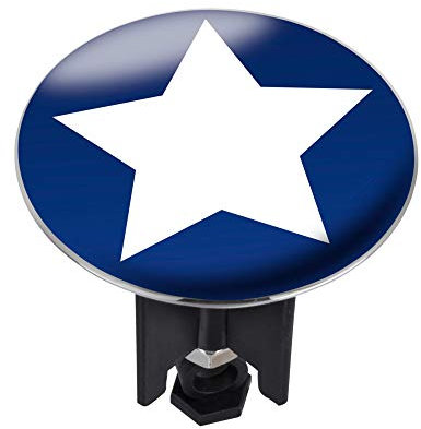 WENKO 21414100 Waschbeckenstöpsel Pluggy XL Star - Abfluss - Stopfen, fluoreszierend, Messing, Kunststoff, Durchmesser 6,2 x 6,5-9,5 cm