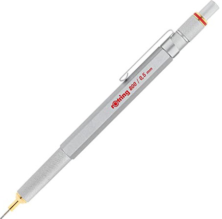 rOtring 800 Druckbleistift mit Einzug | 0,5 mm | Silber