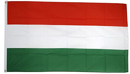 Flaggenfritze® Flagge Ungarn, ungarische Flagge hissfertig mit Ösen + gratis Sticker 60 x 90 cm