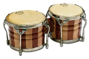 Bongos profesional, parche piel duelas y tensores