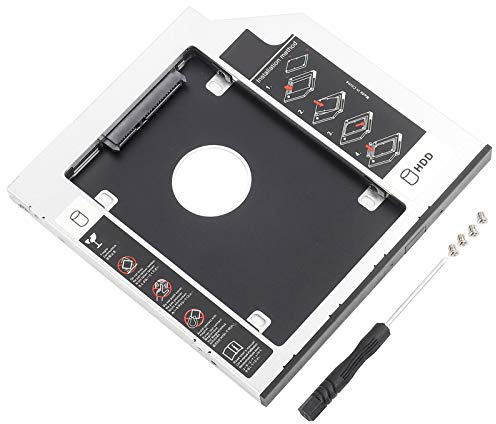 Socobeta Hard Disk Drive Bay Caddy Adapter for 9 . 5mm Universal CD DVD ROM SATA HDD SSD Hard Drive External Enclosure for Laptop Computer Supplies