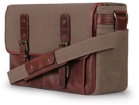 MegaGear Aktentasche, Portfolio, Notebook, Tablet, Kuriertasche für Damen und Herren, mit verstellbarem Schultergurt