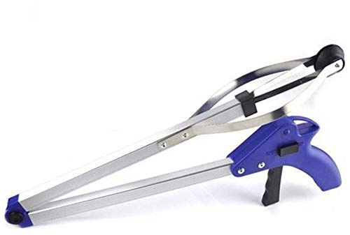 Yiida Pince de préhension pliable, légère, extra longue, pratique pour les personnes âgées, légère, extra longue et pratique (bleu)