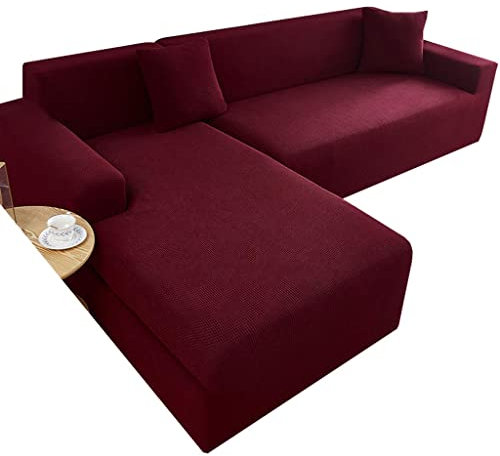 Sofabezug Couchbezug L U Form L-Förmige Sofabezüge Grau Beige Braun Sofahusse Stretch Eckcouch Rechts Links L-vormig Bank Sofa Hussen 1 2 3 4 Sitzer 3er 2er Couch Bezug Überzug Ecksofa Cover