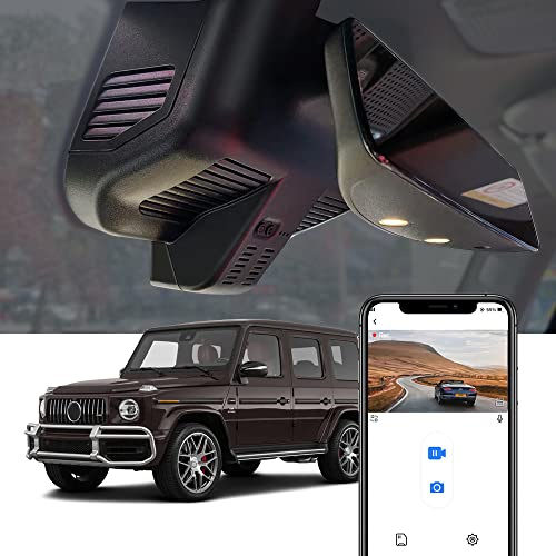 Fitcamx Dash cam Passend für Mercedes-Benz AMG G-Klasse 2019 2020 2021 G 63 AMG Sport Utility 4D, OEM 4K 2160P UHD WiFi Dashcam mit akku, Benz-Zubehör, G Sensor, Nachtsicht, Loop-Aufnahm, 64-GB-Karte