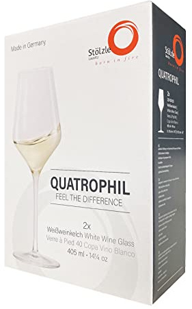 Stolzle Lausitz Quatrophil - Juego de 2 copas de vino blanco
