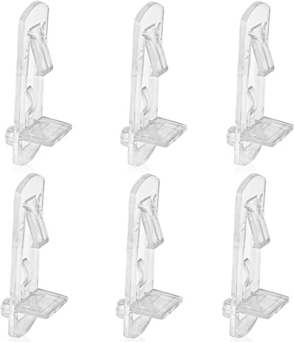 Jiozermi 30 Stück Kunststoff-Regalstifte, 0,6 x 1,6 cm, Schrankregal-Clips, Regalstützklammern für Küchenschränke, Möbel, Bücherregale