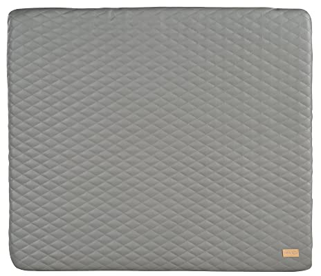 roba Matelas à Langer pour Bébé Luxe 85 x 75 - Imperméable - en Cuir PU Facile à Nettoyer - sans Phtalates - Design Stone matelassé - Gris