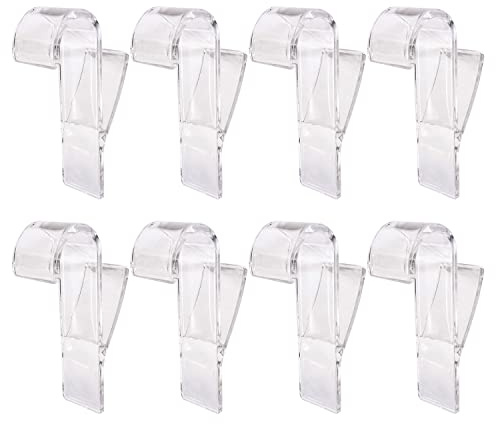 NINVVS 8 Pieces Bathroom Radiator Hooks, Family Towel Rack, Plastic Hook Accessories, Transparent, No Drilling Required