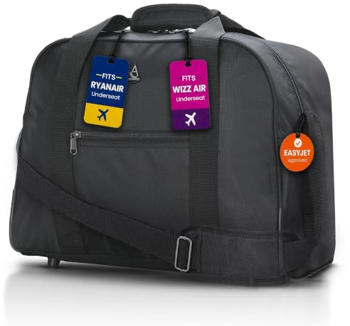 Aerolite 40x30x20 Wizz Air Borsone da cabina di dimensioni massime con 5 anni di garanzia Borsa da trasporto pieghevole Premium Borsone da viaggio Piccolo e leggero sotto il sedile Borsone da viaggio