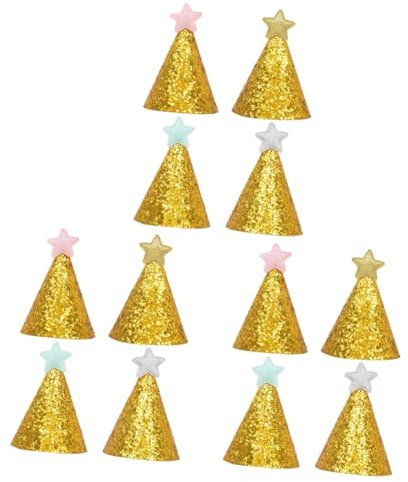 ibasenice 12stücke Glitzernde Geburtstagsmützen Für Junge Mädchen Shiny Star Partyhüte Für Jungen Und Mädchen Für Geburtstagsfeiern Inklusive Blauen Goldenen Und Silbernen Hüten
