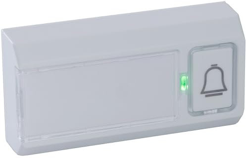 ChiliTec Funkklingel Taster mit Beschriftungsfeld IP55 Innen Aussen Aufputz Funksender für Pilota Porta Batteriebetrieb bis 150m Reichweite